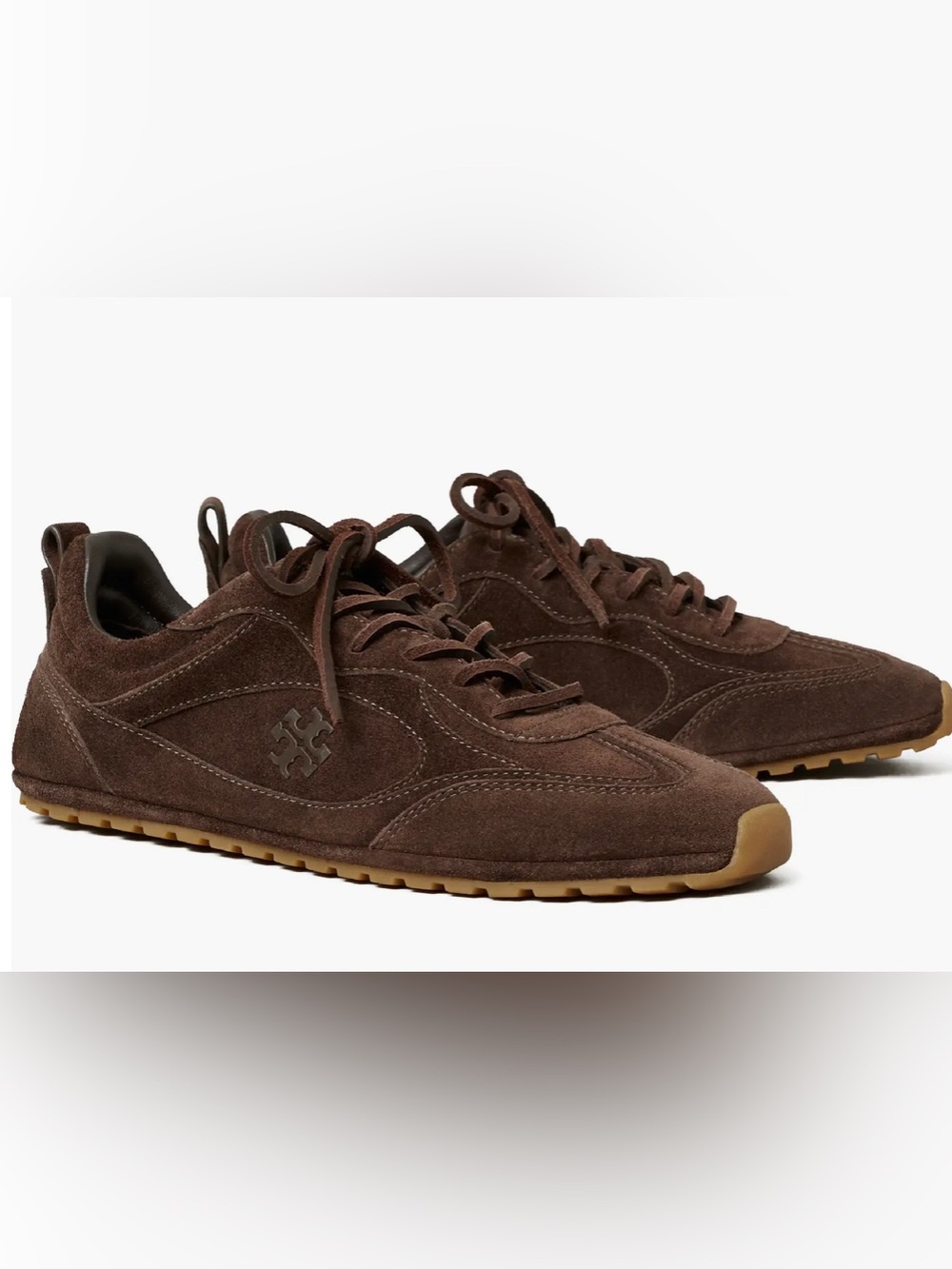 Tory Burch women’s suede field sneaker dark cocoa